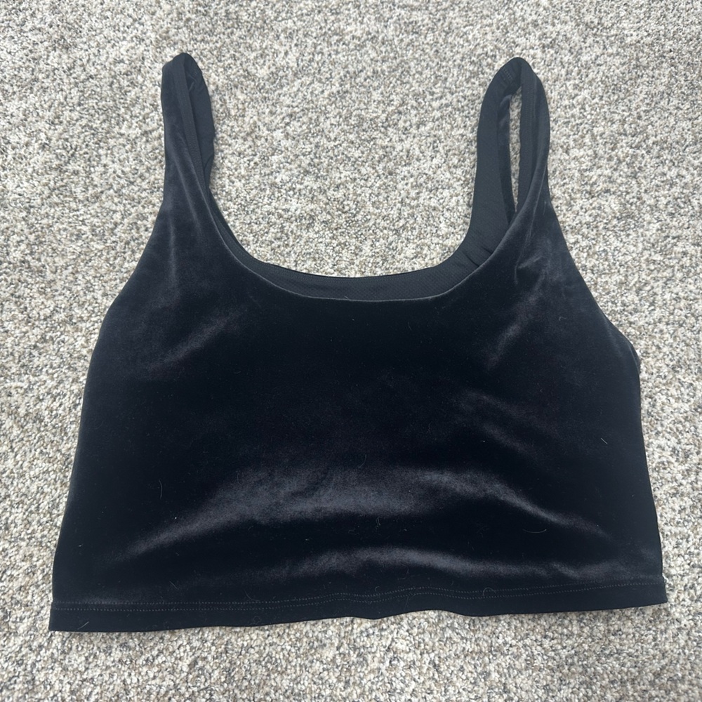athleta black satin open back athletic tank